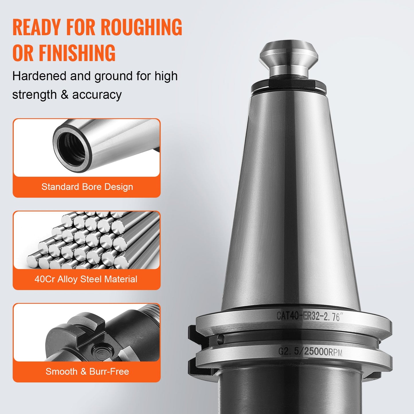 VEVOR CAT40 Collet Holder ER 16/32 Collet Set, 35 PCs, SLN FMB ER16/32 APU Tool