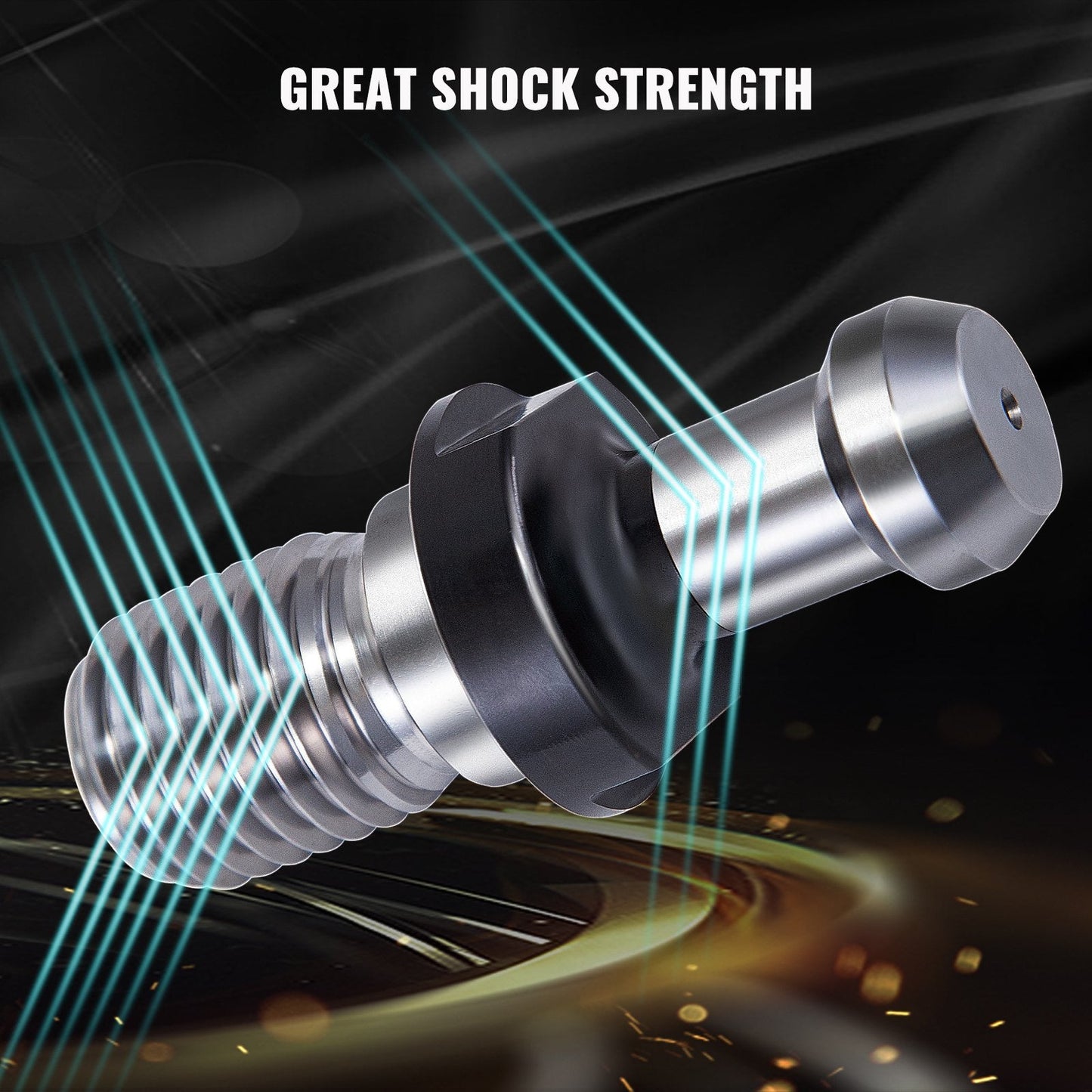 11-Piece CAT 40 Retention Knob Set, 58mm, 45° Angle for CNC Tool Holders