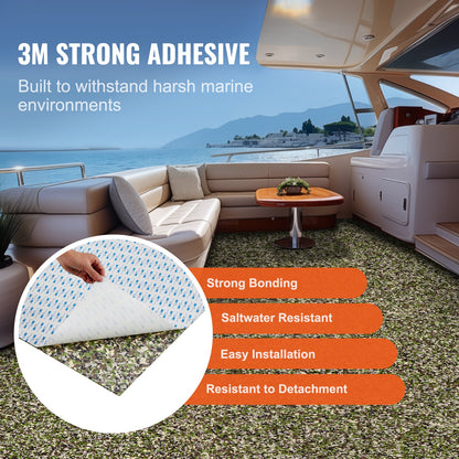 VEVOR Boat Flooring, EVA Foam Boat Decking 94.5" x 23.6", Non-Slip Self-Adhesive