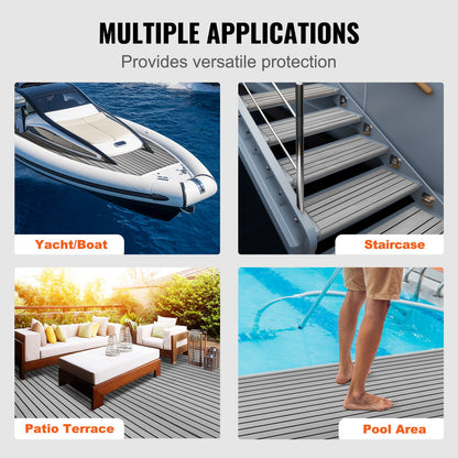 VEVOR Boat Flooring, EVA Foam Boat Decking 94.5" x 35.4", Non-Slip Self-Adhesive