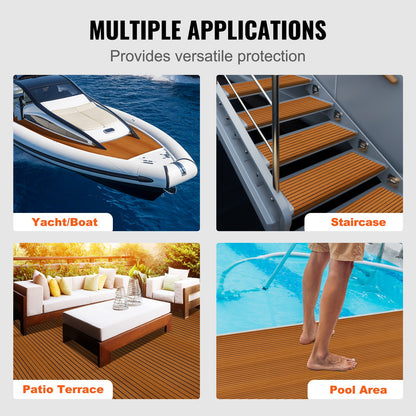 VEVOR Boat Flooring, EVA Foam Boat Decking 94.5" x 46", Non-Slip Self-Adhesive Flooring,