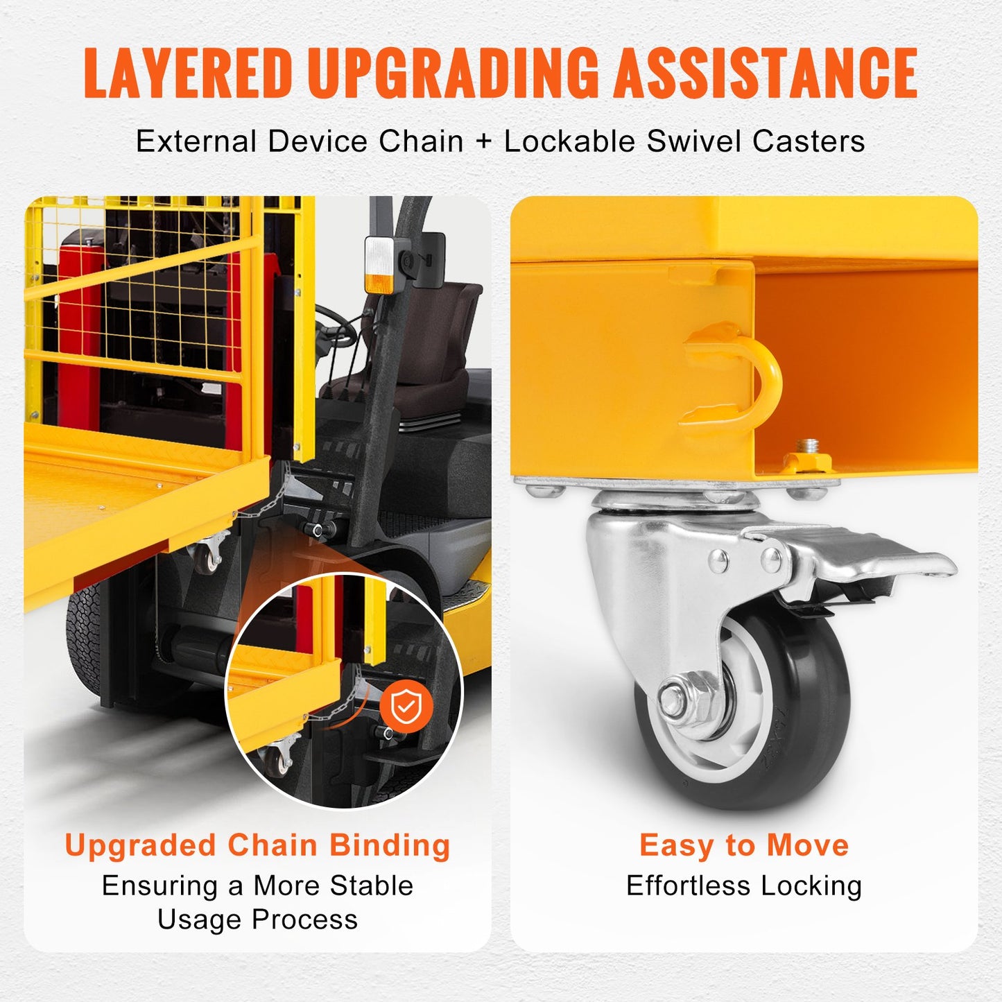 VEVOR Forklift Safety Cage, 544 kg Load Capacity, 92 x 92 cm Folding Forklift Work