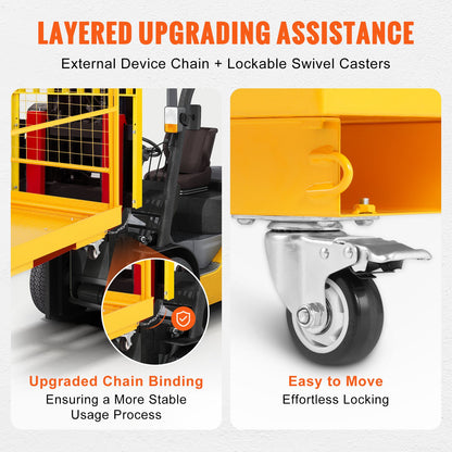 VEVOR Forklift Safety Cage, 544 kg Load Capacity, 92 x 92 cm Folding Forklift Work