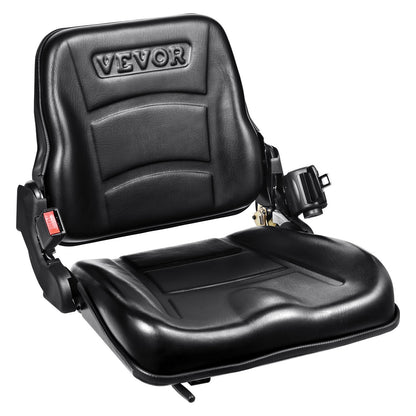 VEVOR Universal Forklift Seat, Fold Down Tractor Seat with Adjustable Angle Back,