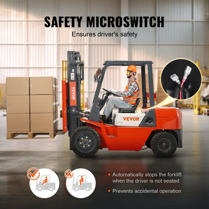 Universal Tractor and Lawn Mower Seat with Micro Switch and Drainage Holes