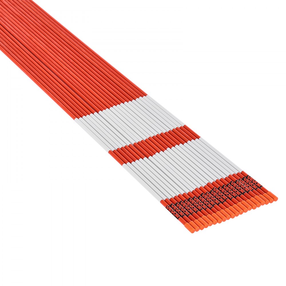 VEVOR 20Pcs Reflective Driveway Markers 7.87mm Dia 147cm Snow Stakes Reflectors