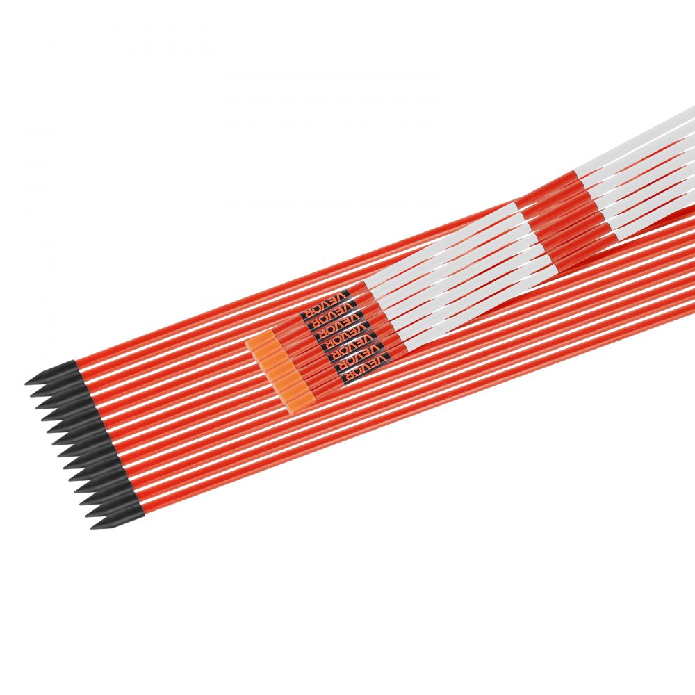 VEVOR 50Pcs Reflective Driveway Markers 7.87mm Dia 152cm Snow Stakes Reflectors