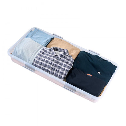 VEVOR Under Bed Storage with Wheels 805x396x175 mm Rolling Storage Bags 4 Pack
