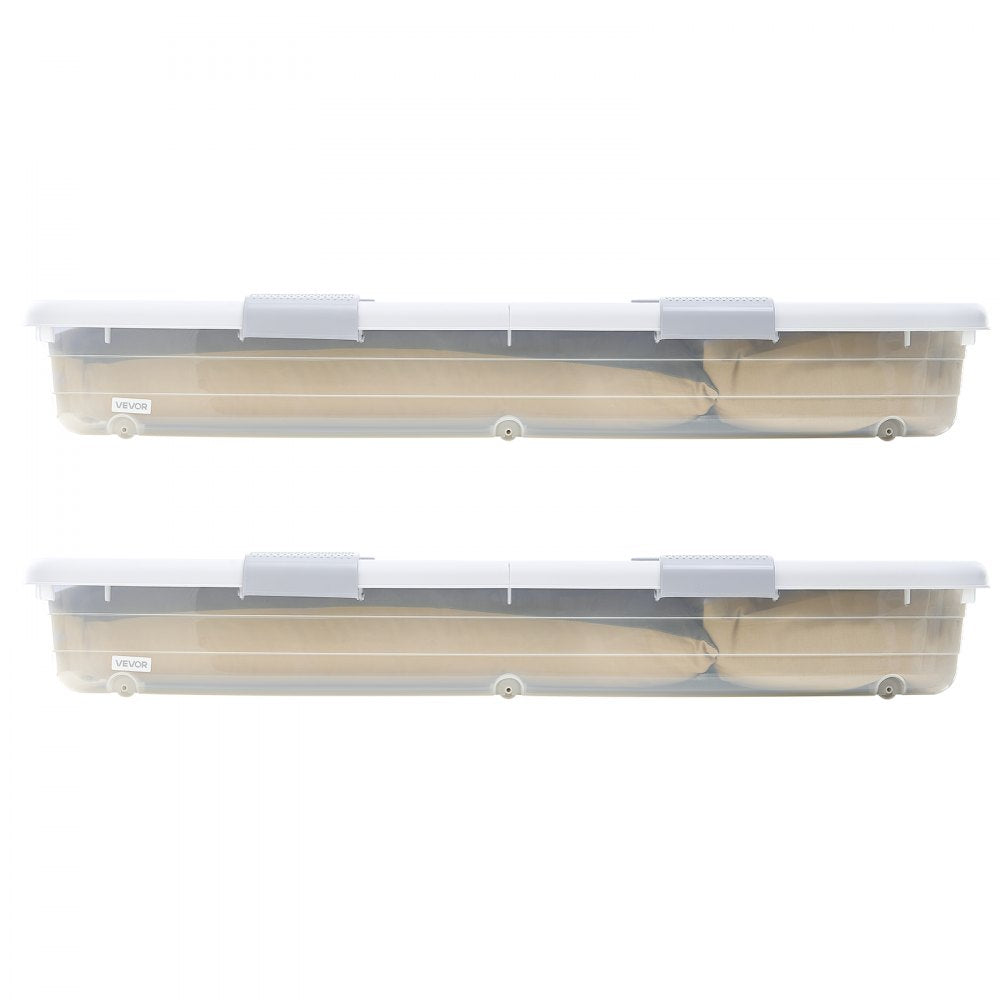 VEVOR Under Bed Storage with Wheels 805x396x175 mm Rolling Storage Bags 4 Pack