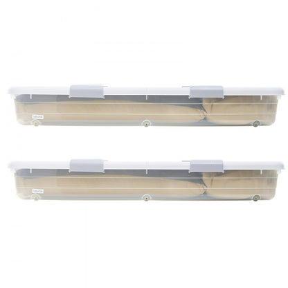 VEVOR Under Bed Storage with Wheels 805x396x175 mm Rolling Storage Bags 4 Pack