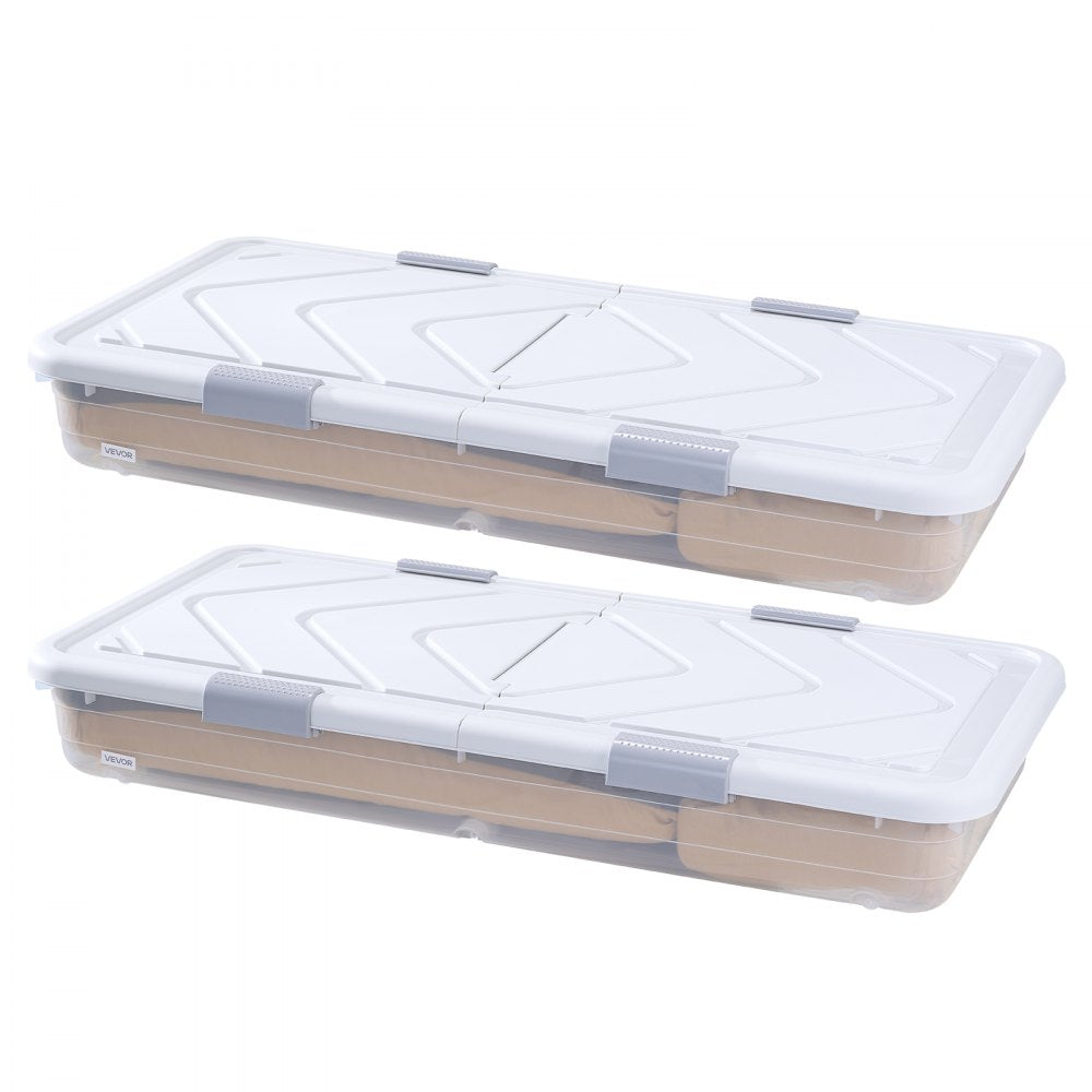 VEVOR Under Bed Storage with Wheels 805x396x175 mm Rolling Storage Bags 4 Pack