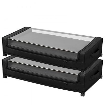 Under Bed Storage with Wheels 770x470x173 mm Rolling Storage Bags 2 Pack