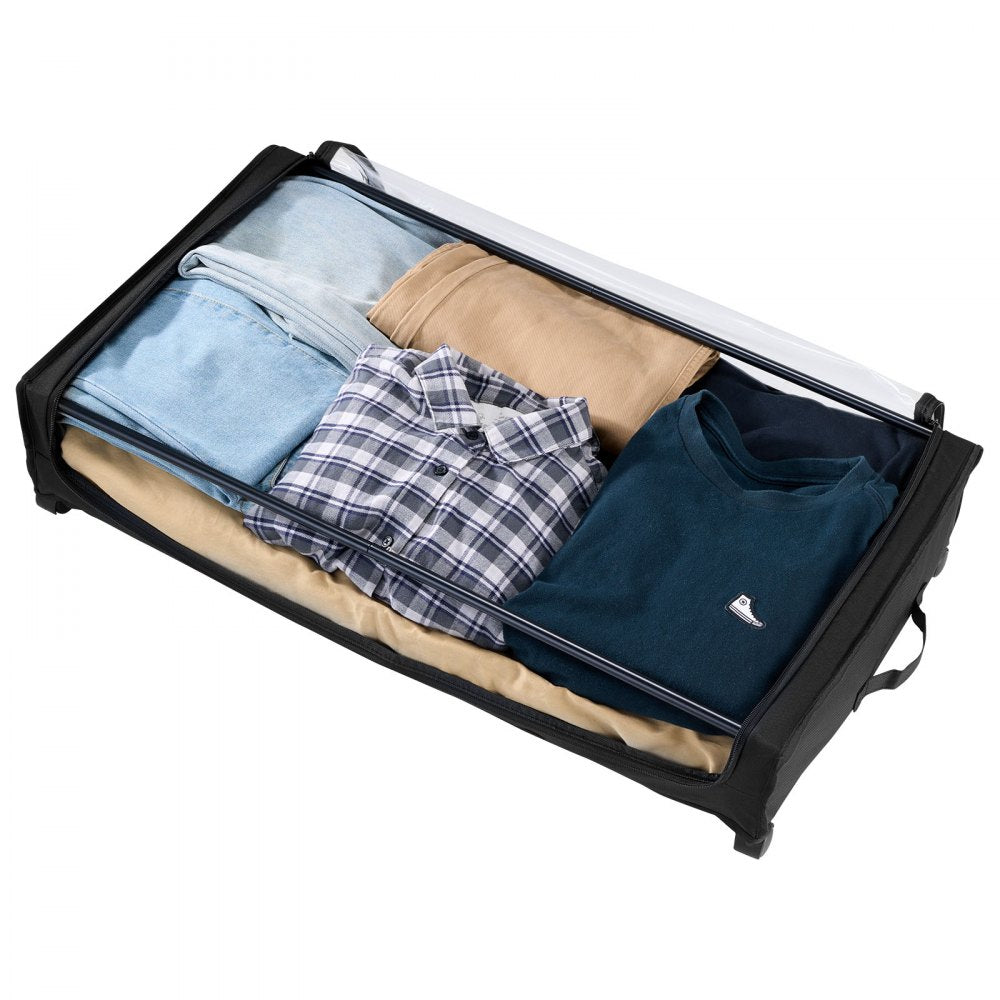Under Bed Storage with Wheels 770x470x173 mm Rolling Storage Bags 2 Pack