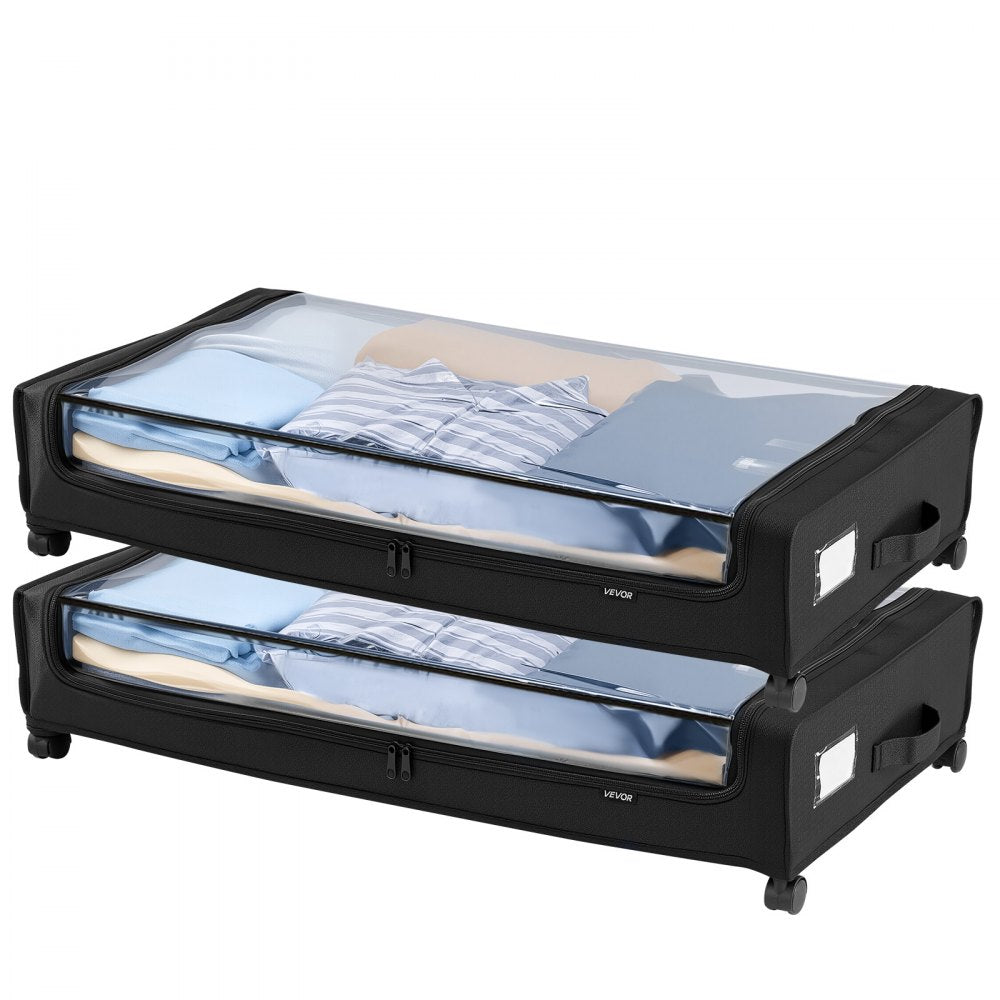 Under Bed Storage with Wheels 770x470x173 mm Rolling Storage Bags 2 Pack