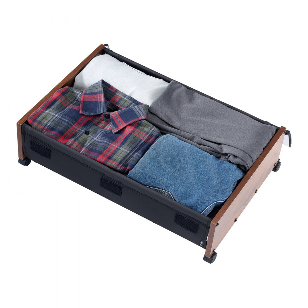Under Bed Storage with Wheels 650x460x180 mm Rolling Storage Bags 2 Pack