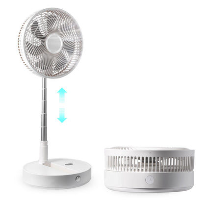 12" Foldable Oscillating Fan with Remote, 4-Speed, USB Rechargeable, 2.5 kg