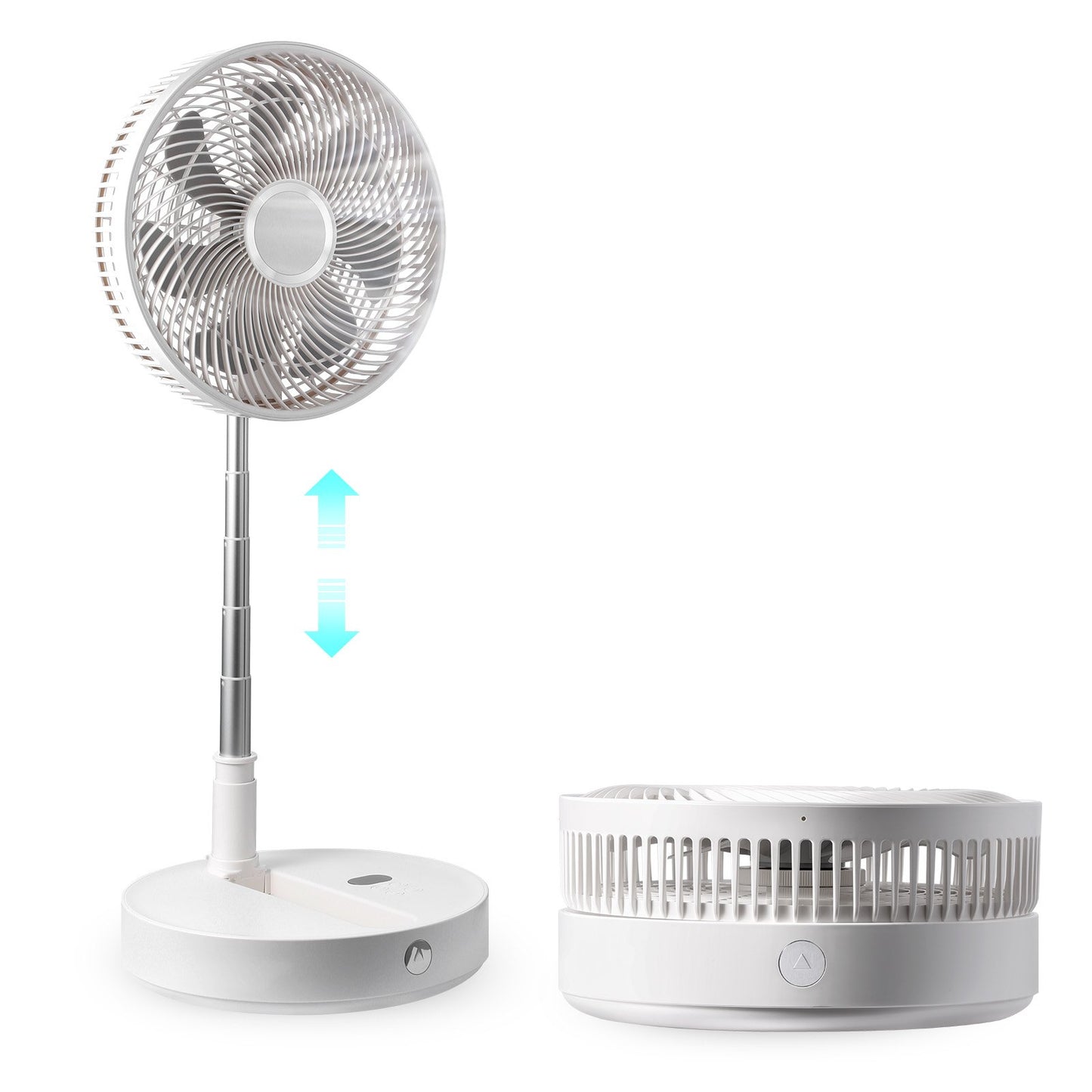VEVOR 12 Inch Foldable Oscillating Standing Fan with Remote Control, 4 Speed Adjustable