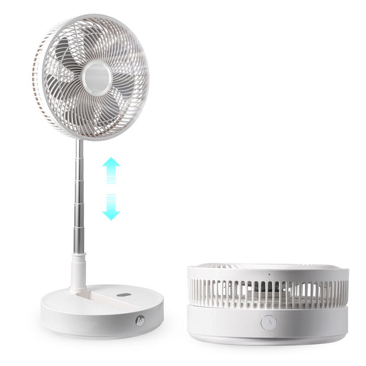 VEVOR 12 Inch Foldable Oscillating Standing Fan with Remote Control, 4 Speed Adjustable