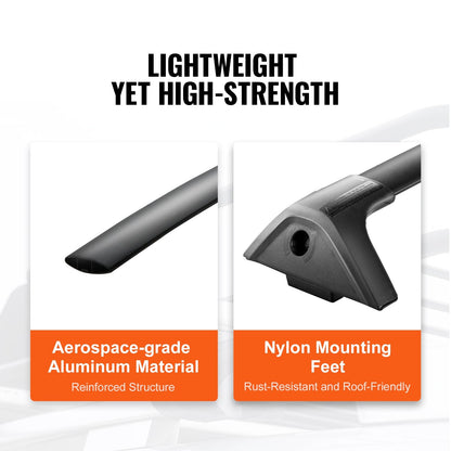 Aluminum Roof Rack Crossbar for Toyota RAV4 2019-2022 with Lock, 118 kg Capacity