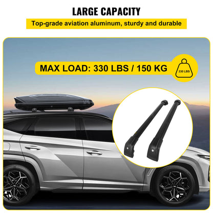 VEVOR Roof Rack Cross Bars for Hyundai Tucson 2016 2017 2018 2019 2021, 330LBS Capacity