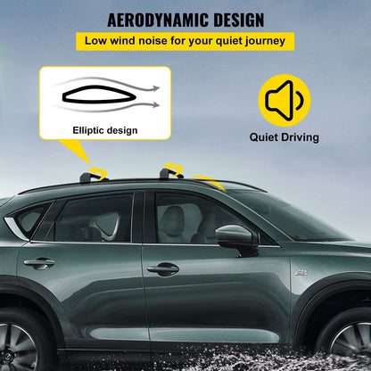 Mazda CX-5 Roof Rack 2017-2021, 4-Piece Set, 8.3 kg Load, Aluminum Alloy