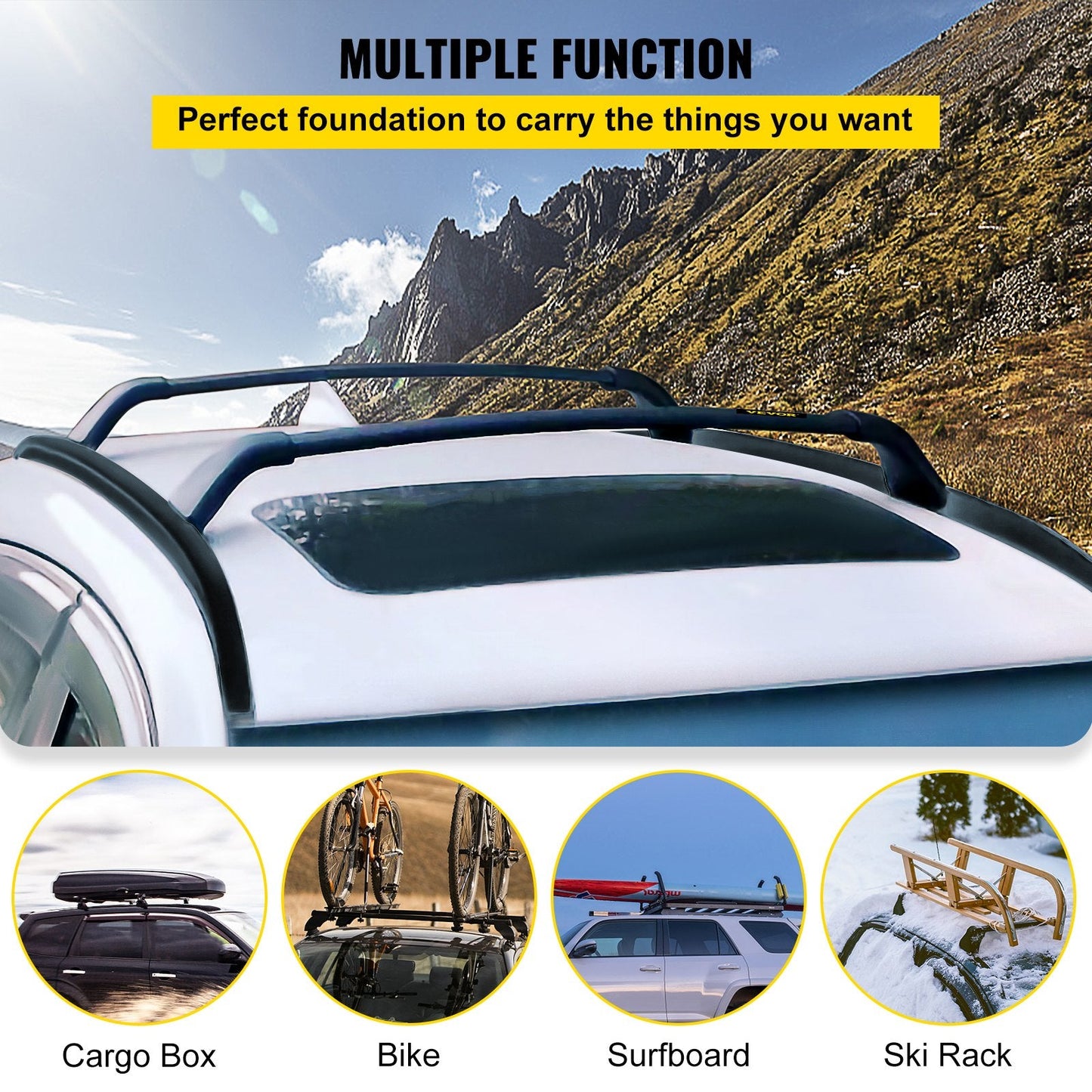 Mazda CX-5 Roof Rack 2017-2021, 4-Piece Set, 8.3 kg Load, Aluminum Alloy