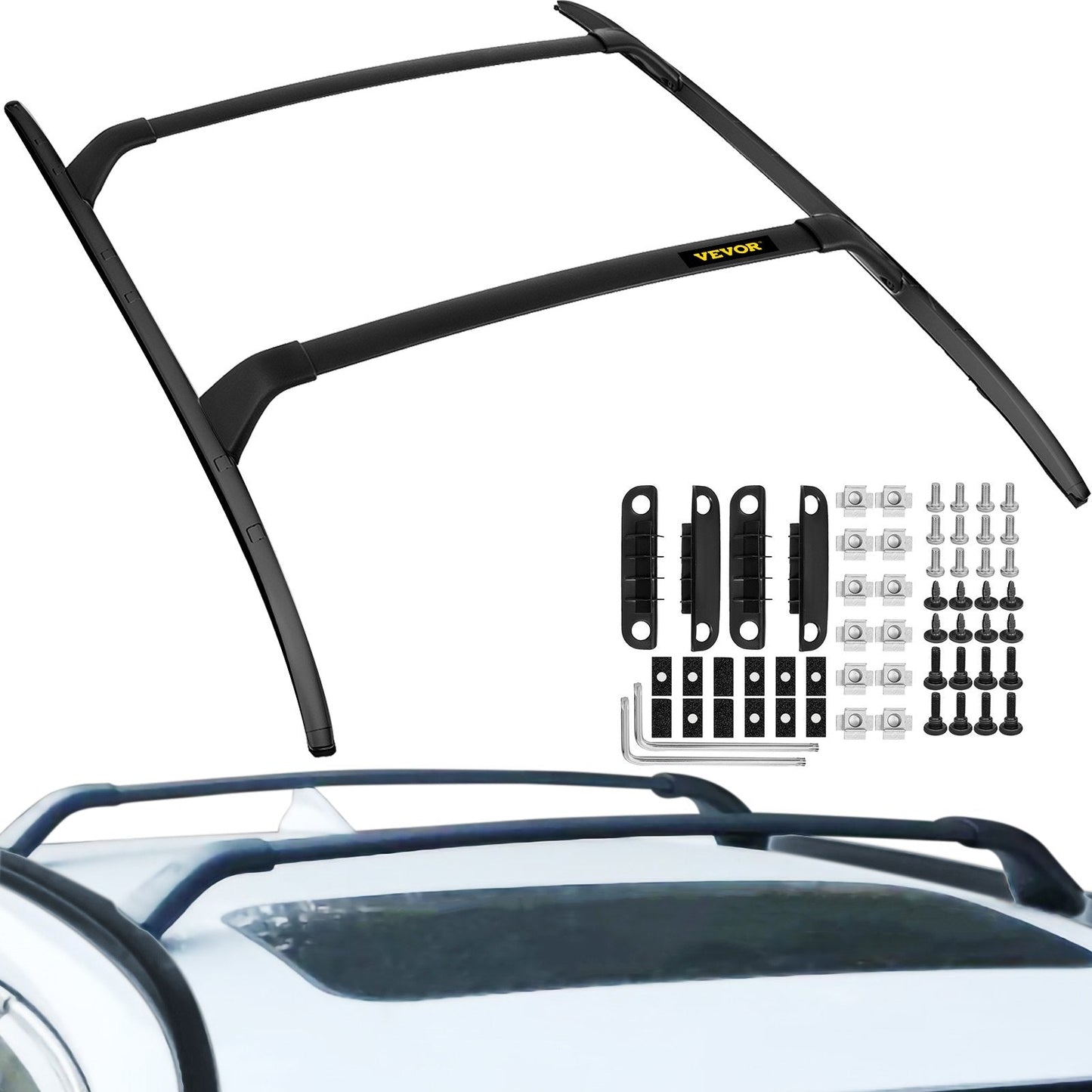 Mazda CX-5 Roof Rack 2017-2021, 4-Piece Set, 8.3 kg Load, Aluminum Alloy