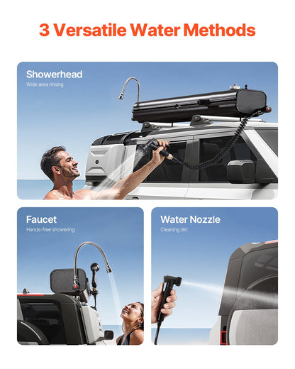 VEVOR 4.5 Gal Roof Rack Water Tank Portable Water Tank with Splash-Guard Panel