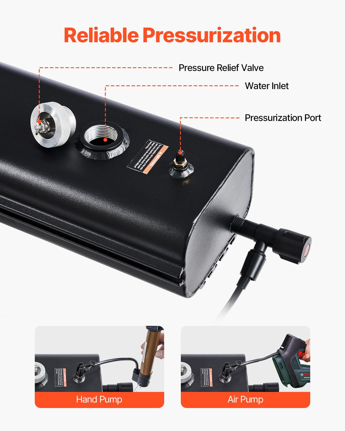 VEVOR 4 Gal Roof Rack Water Tank Portable Water Tank with Splash-Guard Panel