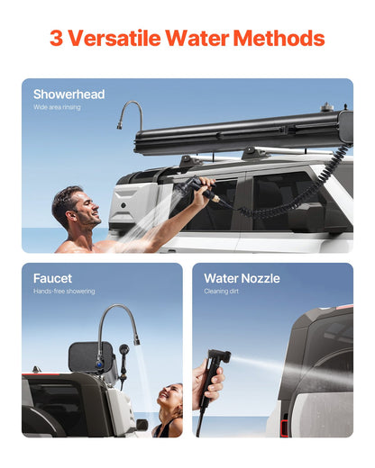 VEVOR 7 Gal Roof Rack Water Tank Portable Water Tank with Splash-Guard Panel