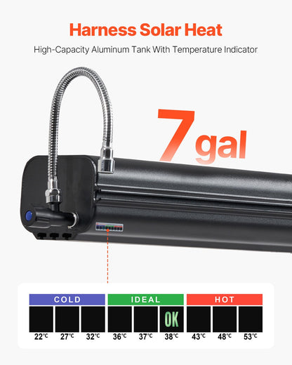 VEVOR 7 Gal Roof Rack Water Tank Portable Water Tank with Splash-Guard Panel