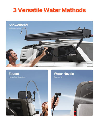VEVOR 8 Gal Roof Rack Water Tank Portable Water Tank with Splash-Guard Panel