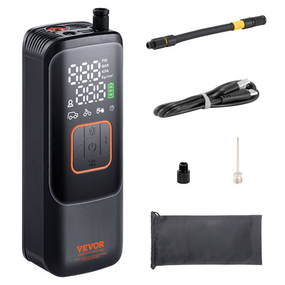 VEVOR Tire Inflator Portable Air Compressor, 150 PSI Electric Air Pump, 4000mAh