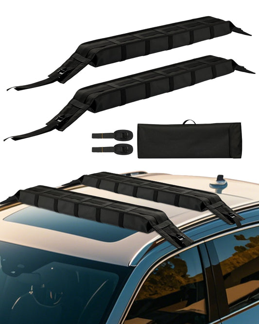 VEVOR Soft Roof Rack Pads 33in 176lbs Load Capacity for Kayak Canoe Surfboard Luggage