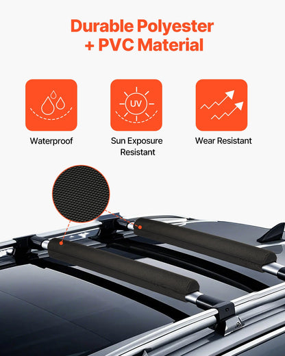 VEVOR Roof Rack Pads for Crossbar 88lbs Load Capacity for Kayak Canoe Surfboard