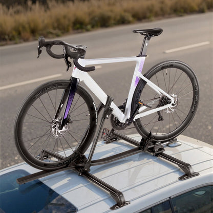 Roof Top Bike Rack Heavy Duty Car Bicycle Upright Mount Rack with Lock