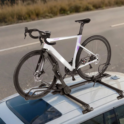 Folding Roof Top Bike Rack Heavy Duty Car Bicycle Upright Mount Rack Lock
