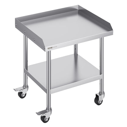 VEVOR Stainless Steel Work Table, 24 x 28 x 30 Inch Commercial Food Prep Worktable