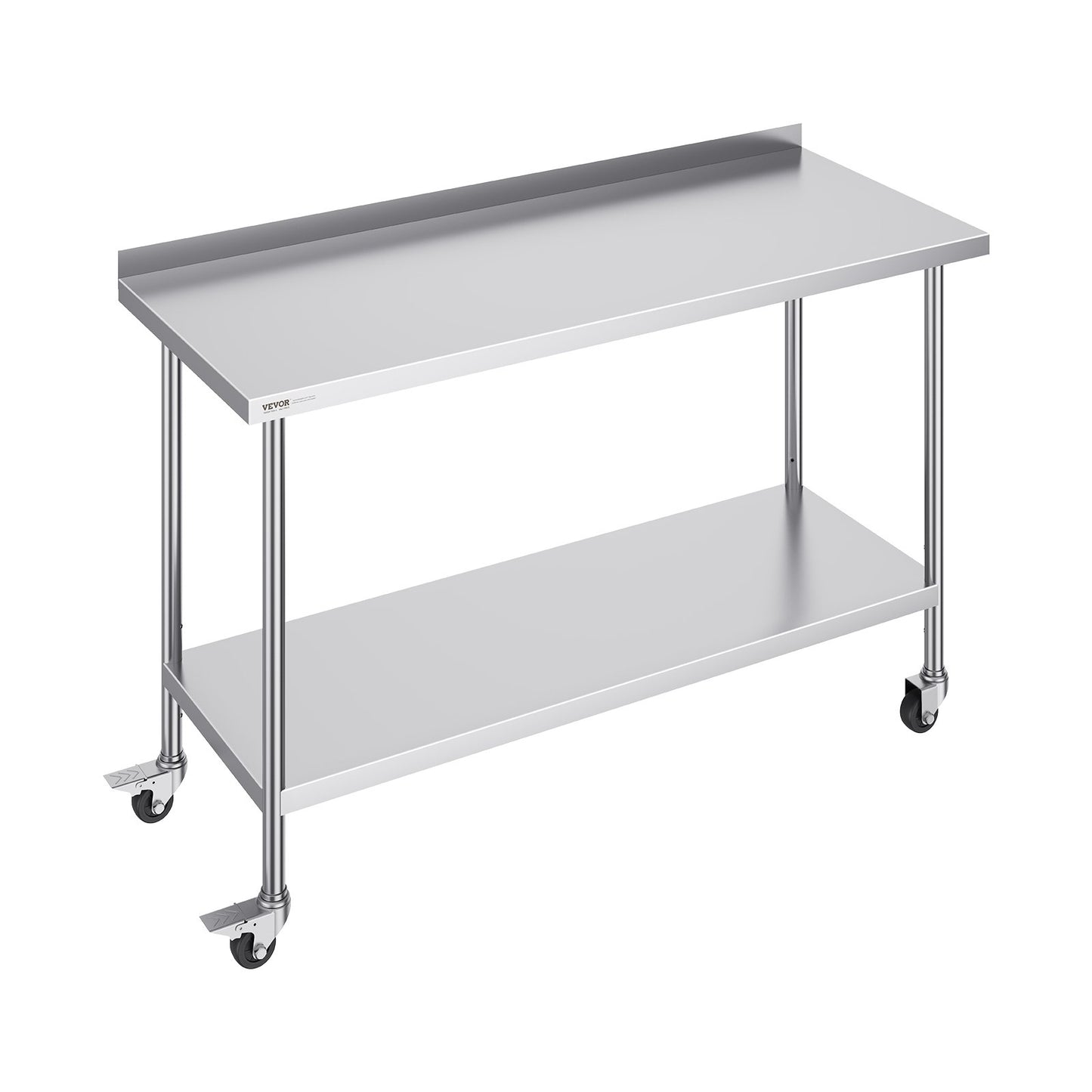 VEVOR 24 x 60 x 40 Inch Stainless Steel Work Table, Commercial Food Prep Worktable