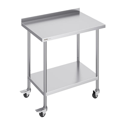 VEVOR 24 x 36 x 40 Inch Stainless Steel Work Table, Commercial Food Prep Worktable