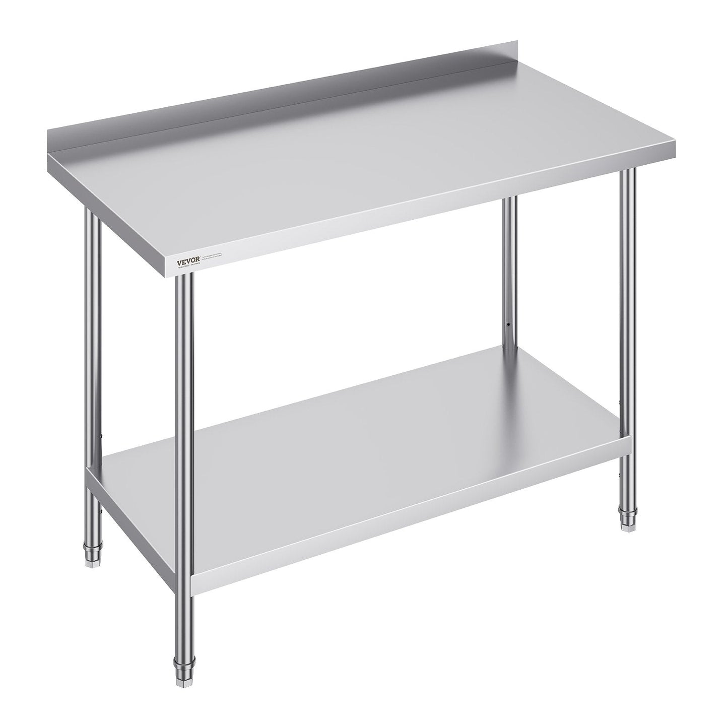 Stainless Steel Work Table: 0.61 x 1.22 x 0.91 m Adjustable Height for Kitchen Use