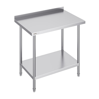 VEVOR 24 x 36 x 36 Inch Stainless Steel Work Table, Commercial Food Prep Worktable