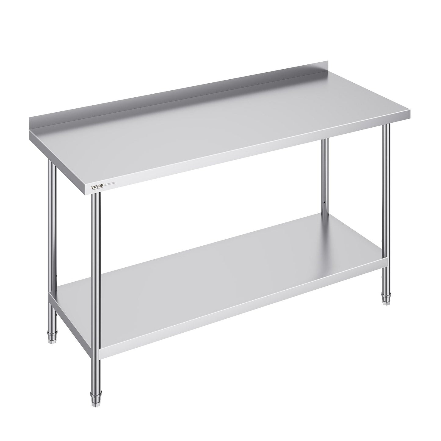 Stainless Steel Work Table, 0.6 x 1.5 x 0.9m, Adjustable Height for Kitchen Use