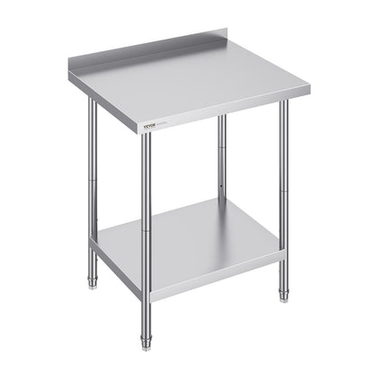 VEVOR 24 x 30 x 36 Inch Stainless Steel Work Table, Commercial Food Prep Worktable