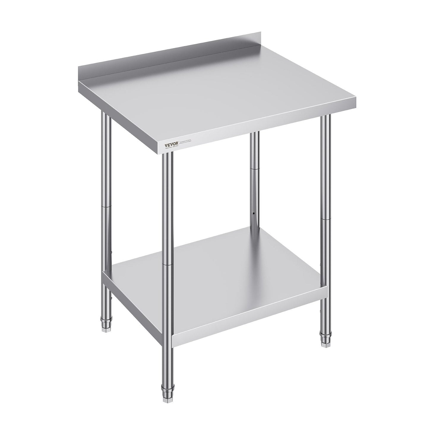 Stainless Steel Work Table, Heavy Duty Food Prep Table with Adjustable Height