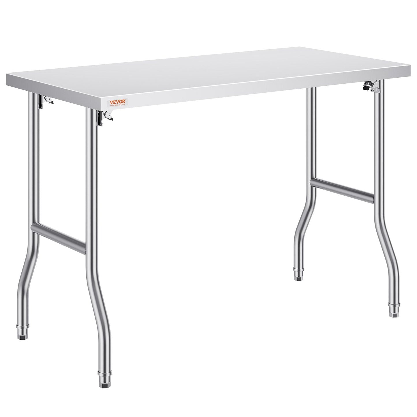 Stainless Steel Folding Kitchen Work Table, 1.22 x 0.61 M, Durable & Versatile