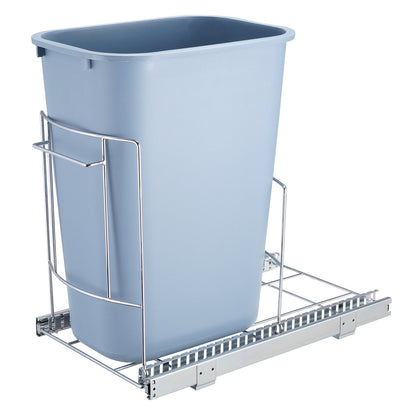 Under-Mount Pull-Out Waste Bin with Sliding Rails and Handle, 16kg Capacity
