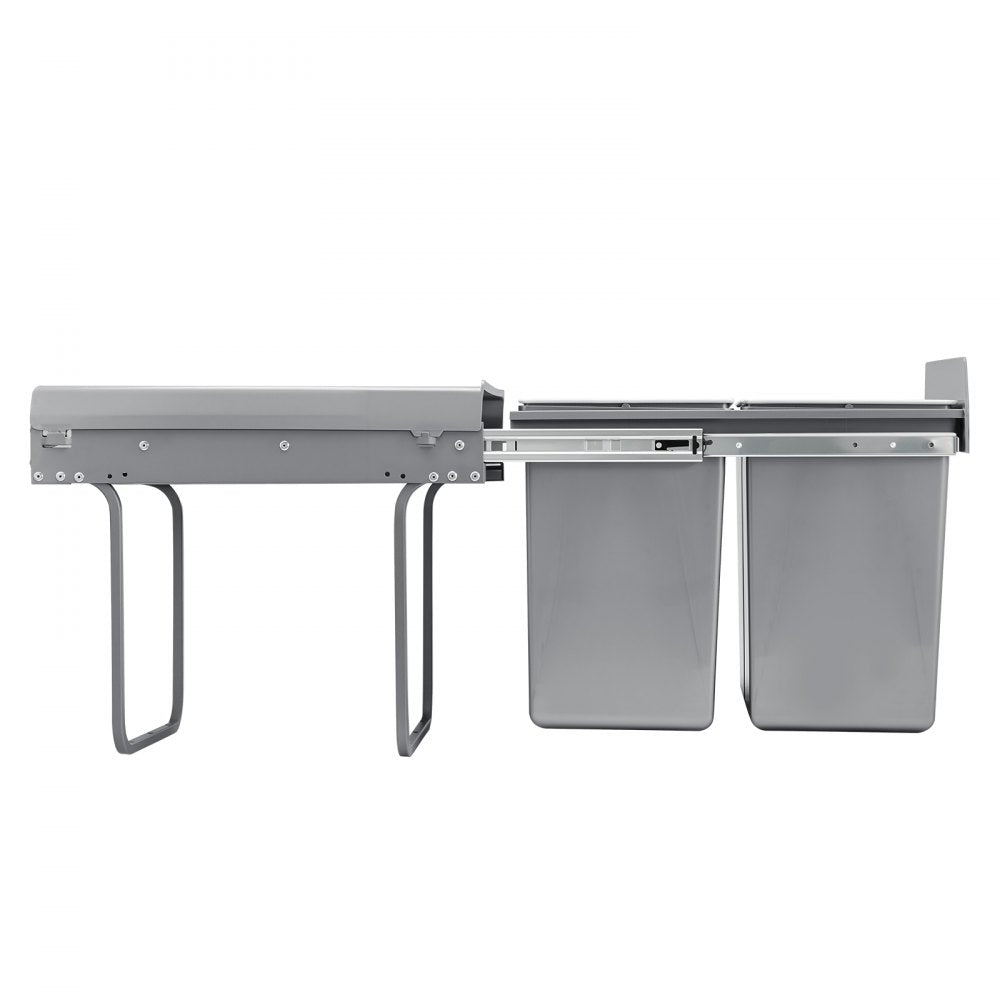VEVOR Double 20Lx2 Pullout Waste Container Under Cabinet Kitchen Bin Trash Can