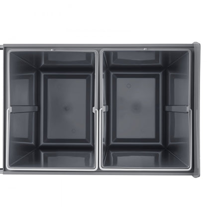 VEVOR Double 20Lx2 Pullout Waste Container Under Cabinet Kitchen Bin Trash Can