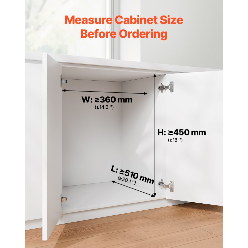 VEVOR Double 20+10+10L Pullout Waste Container Under Cabinet Kitchen Trash Can